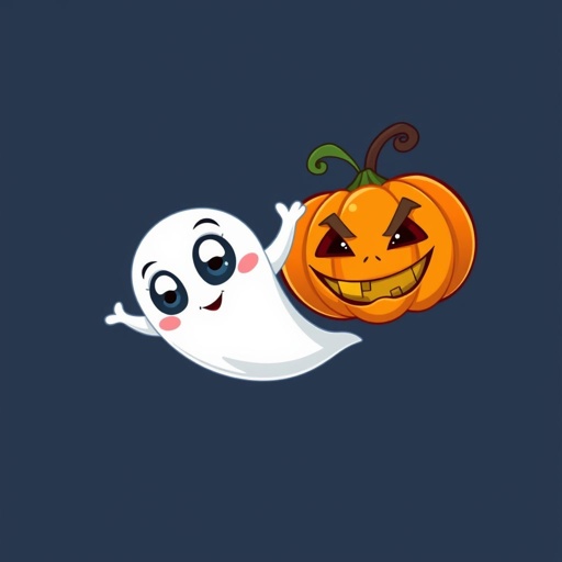 Ghost with pumpkin